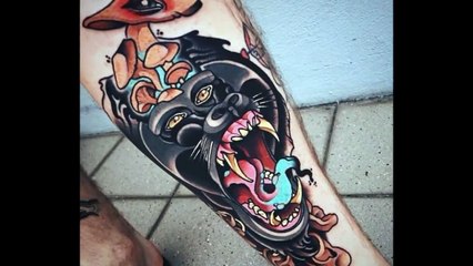 20 Neo Traditional Gorilla Tattoos For Men-FPDdJYHCLok