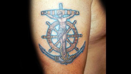40 Anchor Cross Tattoos For Men-GpM80mXzr4w