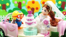 뽀로로 장난감 애니 ❤33 - 뽀로로의 결혼선물 웨딩카 만들기 | 두아이토이