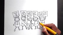 Creative Drawing (Happy Teacher's Day) for Kids _ Teacher's Day drawing for kids-EjaaZHtWtVQ