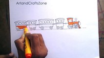 How to Draw Train Coloring Pages _ Drawing for Children Learning Colors for Toddlers-hbjgJbppOFY