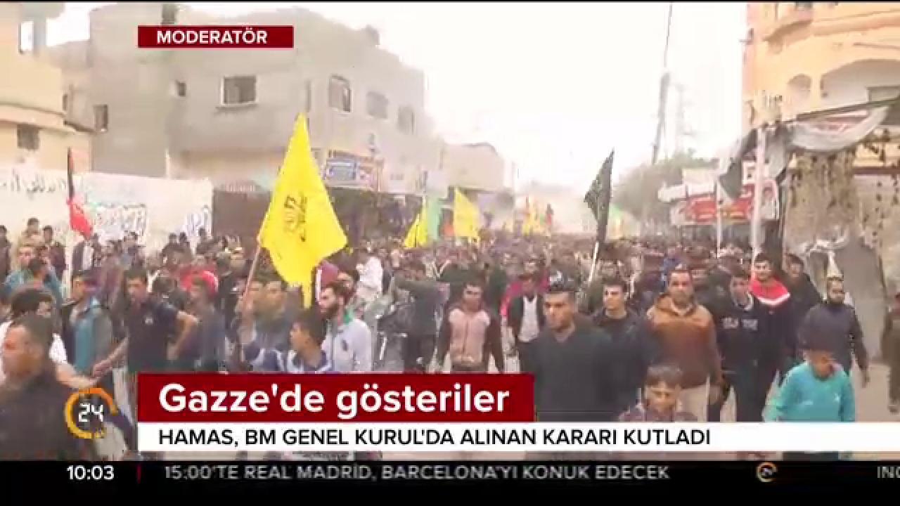 Gazze'de gösteriler