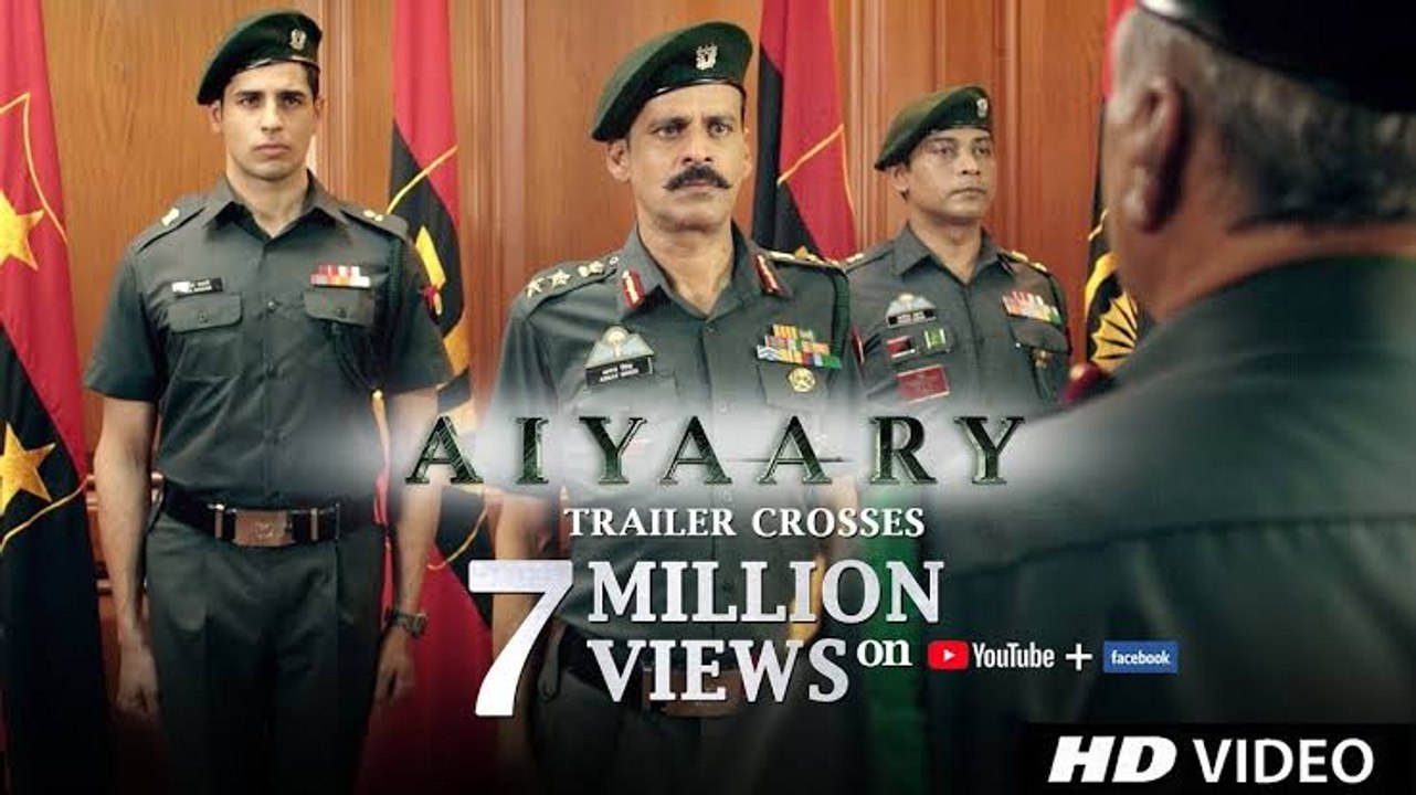 Aiyaary Trailer | Neeraj Pandey | Sidharth Malhotra | Manoj Bajpayee | Releases 26th January 2018