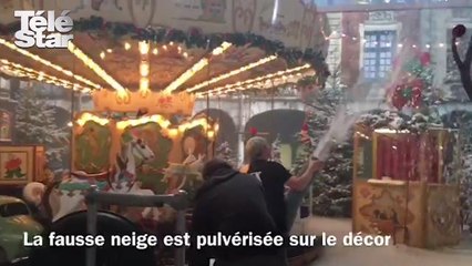 Tournage de la série Les petits meurtres d’Agatha Christie, avec l'arrivée de la fausse neige, déc 2017