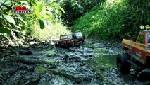 Mudding! Mud SPA! 10 trucks mud terrain Trail finder 2 Axial wraith scx10 Jeep RC offroad adventures