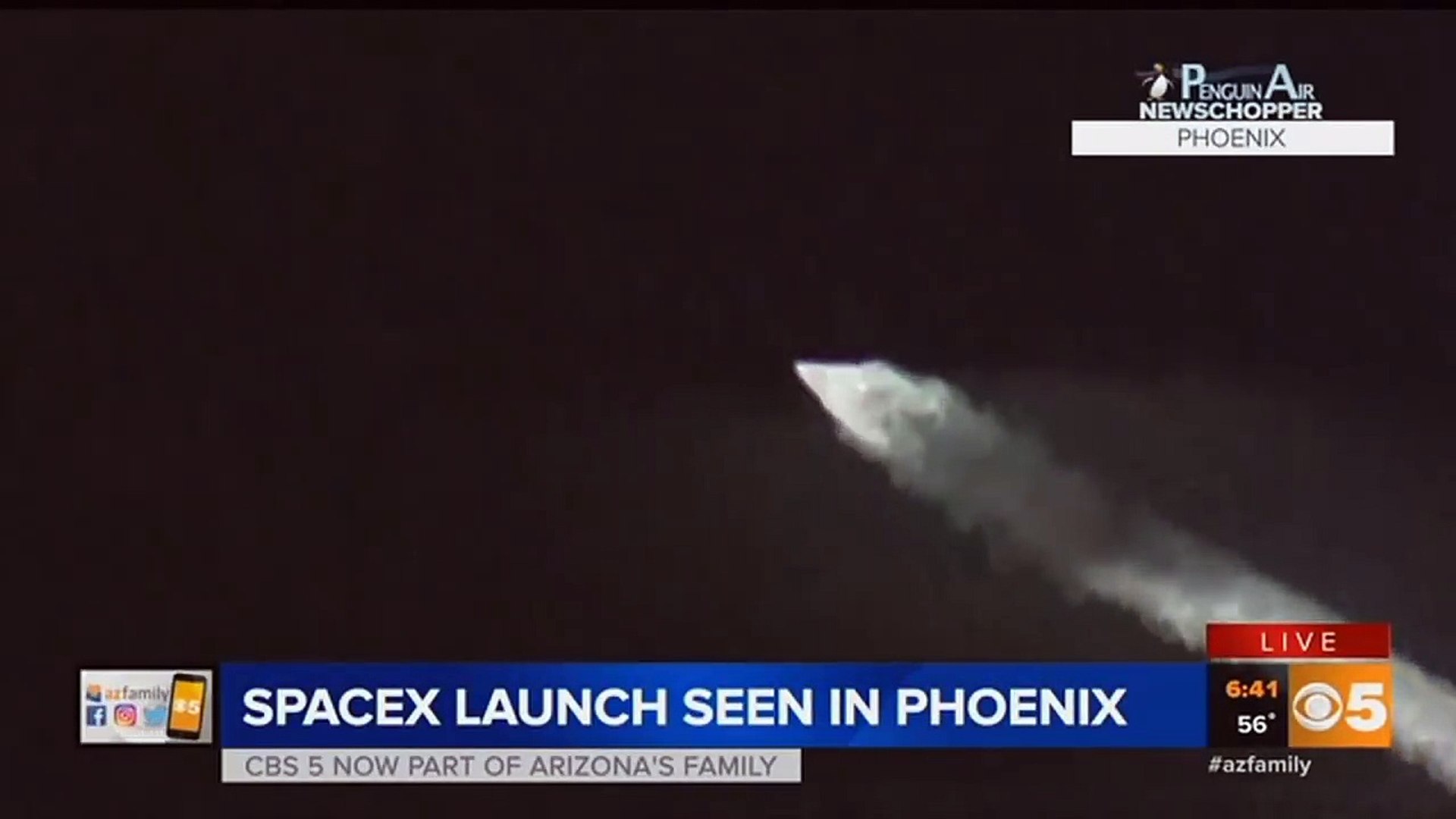 VIDEO: SpaceX launch seen in Phoenix