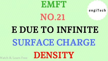 EMFT No. 21 | E due to Infinite Surface Charge Density
