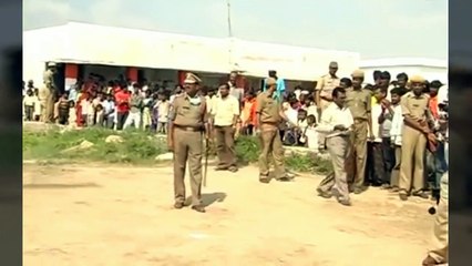 Telangana Chief Minister KCR slipped and fell down from helicopter
