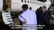 Macron in Niger says Sahel jihadist fight to continue in 2018