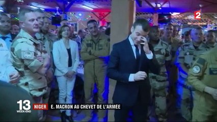 Emmanuel Macron réveillonne avec les troupes françaises au Niger