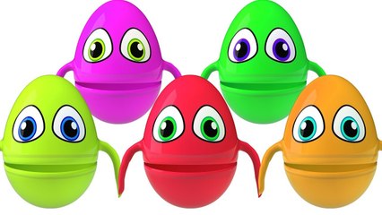 Learn Color and Number Donuts W Surprise Eggs Cartoon 3D Cake Nursery Rhymes for Children