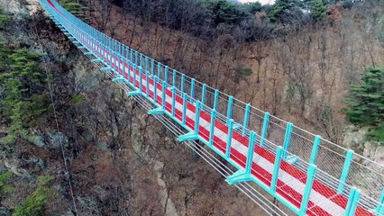 높이 100m 원주 출렁다리 '아찔해요' / YTN