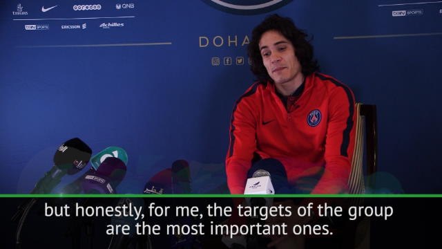 PSG's team goals more important than goalscoring record - Cavani