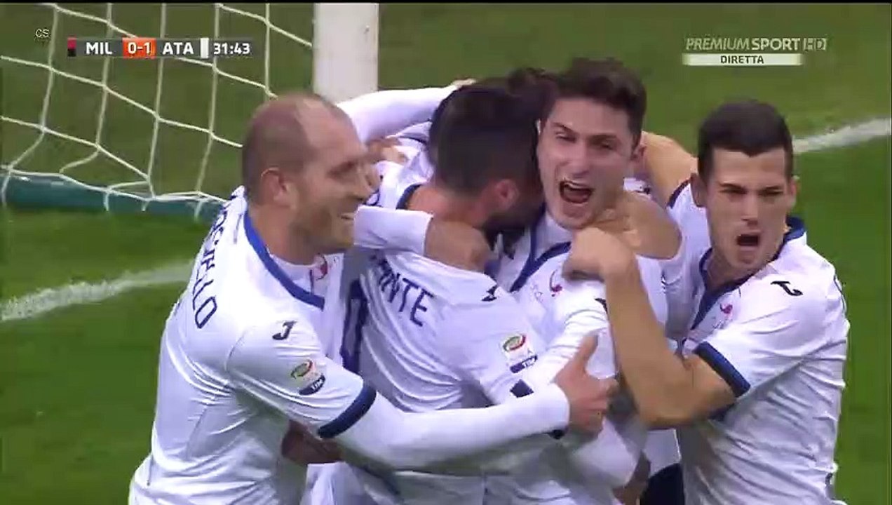 Half Time GOALS  HD - AC Milan 0 - 1 Atalanta - 23.12.2017