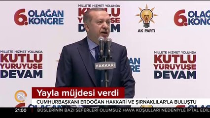 Cumhurbaşkanı Erdoğan Hakkari ve Şırnaklılar ile buluştu