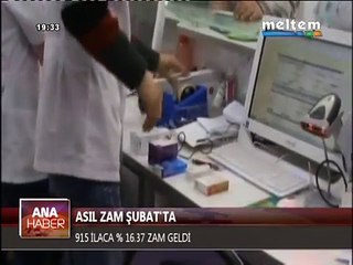 İLACA YÜZDE 16.3 ZAM