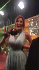 Paula en back de La Previa de la Final - 18 de Diciembre