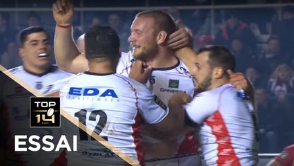TOP 14 - Essai Geoffrey FABBRI (USO) - Toulon - Oyonnax - J13 - Saison 2017/2018