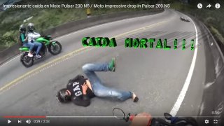 Impresionante caida en Moto Pulsar 200 NS Moto impressive drop in Pulsar 200 NS accidente mortal