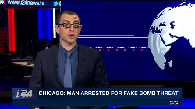 i24NEWS DESK | Chicago: man arrested for fake bomb threat | Saturday, December 23rd 2017