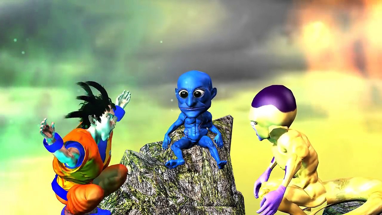 「ドラゴンボールアニメ」悟空ｘゴールデンフリーザｘ青鬼（パロディアニメーション）