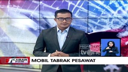 Mobil Tabrak Pesawat di Bandara Kualanamu