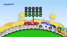 Cars for kids. Race Cars. Sports Car. Race. Cartoon for children.-UY
