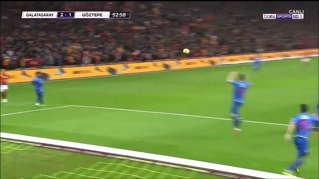 2-1 Yasin Öztekin Goal Turkey Süper Lig - 24.12.2017 Galatasaray SK 2-1 Göztepe Izmir