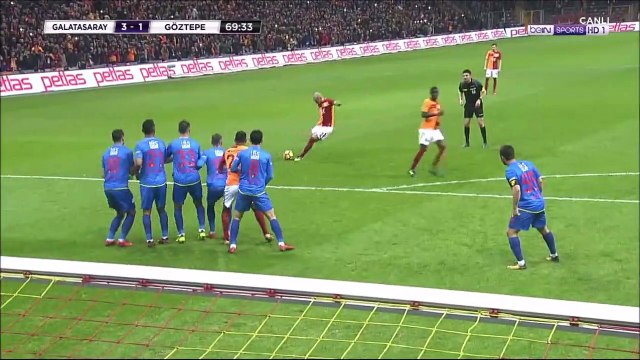 3-1 Maicon Roque Goal Turkey Süper Lig - 24.12.2017 Galatasaray SK 3-1 Göztepe Izmir