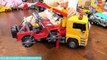 Childrens TOY TRUCKS! Playing a Garbage Truck, Tow Trucks, Bulldozer, Backhoe and More!