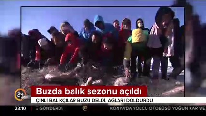 Buzda balık sezonu açıldı