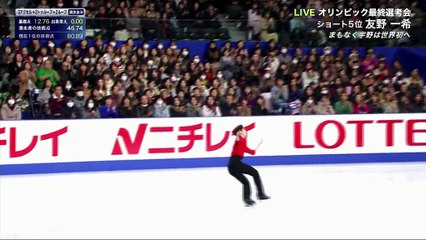 Kazuki TOMONO Free Skate Japan Figure Skating Championships 2018