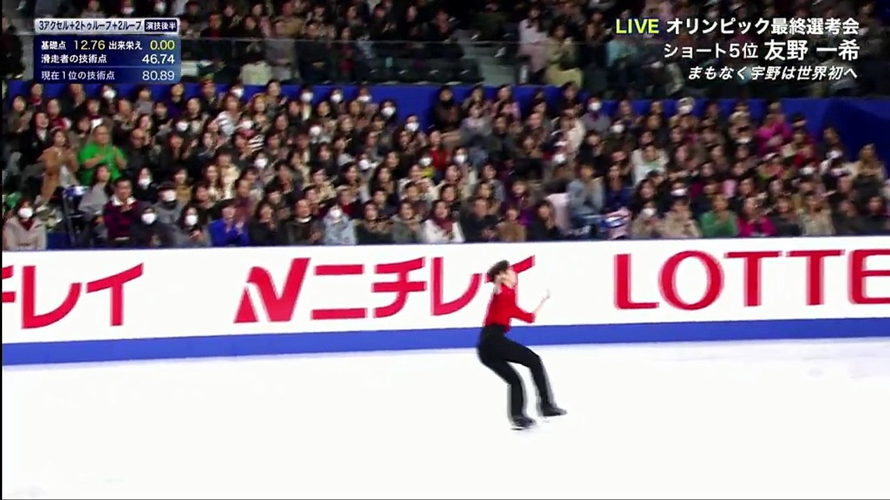 Kazuki TOMONO Free Skate Japan Figure Skating Championships 2018