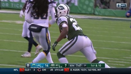Bilal Powell cuts back, bursts for 21 yards