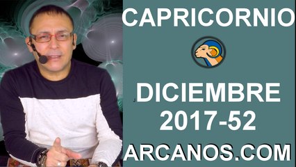 CAPRICORNIO DICIEMBRE 2017-24 al 30 de Dic 2017-Amor Solteros Parejas Dinero Trabajo-ARCANOS.COM