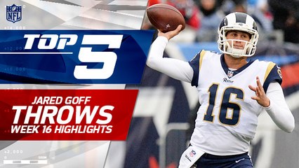 Top 5 Jared Goff throws | Week 16