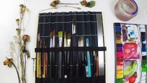 How to organize watercolor brushes in Chinese brush case-s-t4WcGK2WU