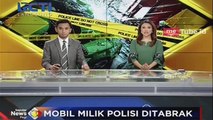 Pengemudi Mengantuk, Tabrak Mobil Polisi hingga Ringsek