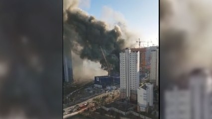 [속보] 수원 광교 공사현장에 큰 불...대응 2단계 발령 / YTN