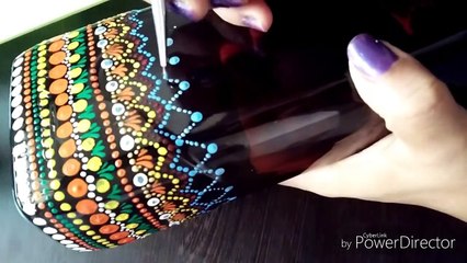 DIY best out of waste, dot painting on bottle...Step by step...-7IsVbVrzpyM