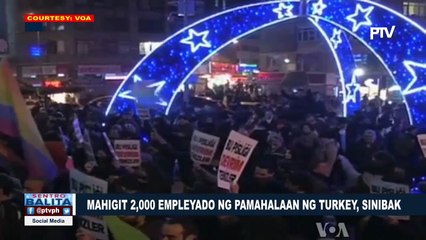 Download Video: GLOBALITA: Mahigit 2,000 empleyado ng pamahalaan ng Turkey, sinibak; Relokasyon ng refugees at migrants sa Greece, hinil