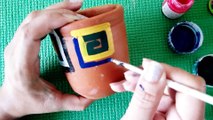 DIY _ clay pot painting ideas _ simple and easy home decor ideas--bauTtY_voo