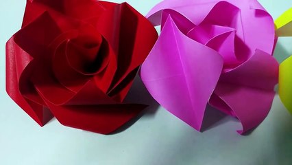 [쉬운장미] 꽃잎이 예쁘게 꼬인 회오리장미 접는방법(종이접기)-wSThmdyvNnA