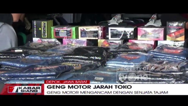 Aksi Geng Motor Jarah Toko Pakaian di Depok Terekam CCTV
