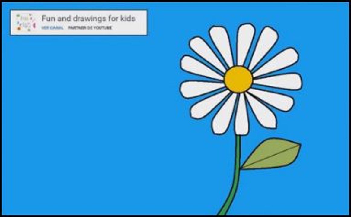 How to draw a Daisy flower for children - Nursery rhymes