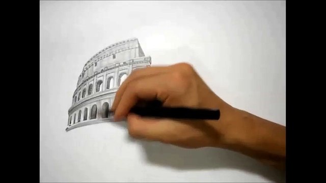 1시간30분 연필풍경(콜로세움)그리기 - Pencil sketch / Speed drawing