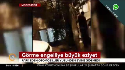 Görme engelliye büyük eziyet