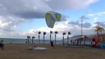 Gazipaşa Selinus Plajı'nda Yamaç Paraşütü Yer Çalışması Yapıldı