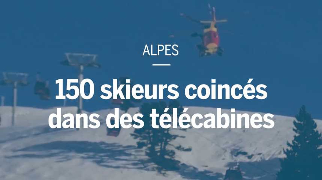 Dans les Alpes, 150 personnes coincées dans des télécabines sont évacuées par hélicoptère