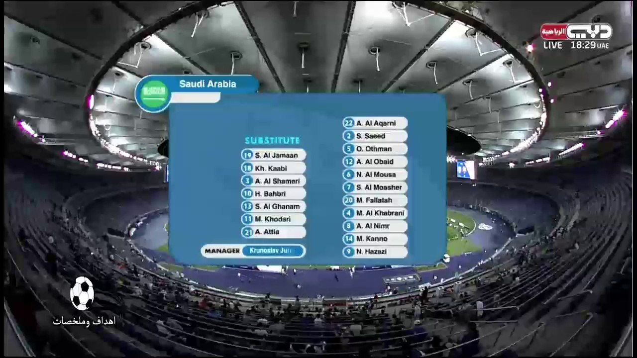 ملخص مباراة الامارات و السعودية 0-0 - كاس الخليج 2017.12.25